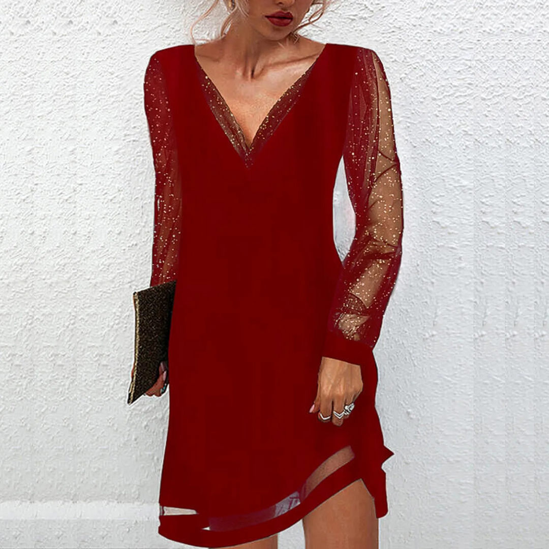LILA™ - Lace Sleeve Dress - Maison Léa &amp; Lou