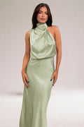 ELARA™ - Elegant Satin Evening Dress - Maison Léa & Lou