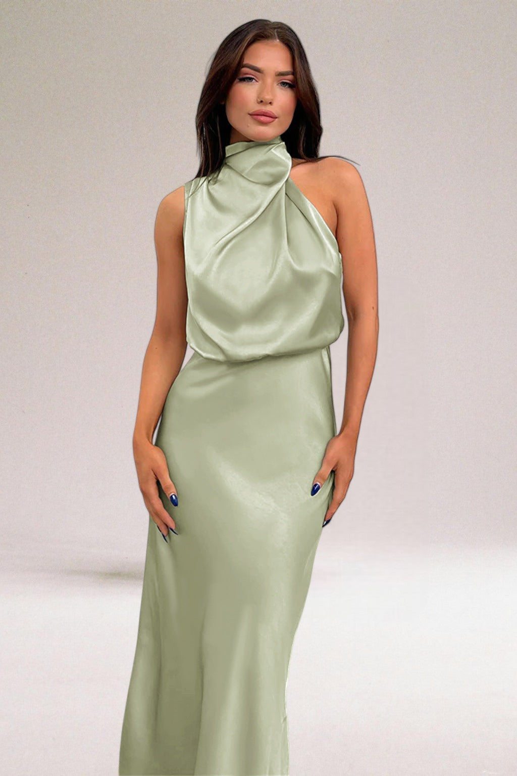 ELARA™ - Elegant Satin Evening Dress - Maison Léa & Lou