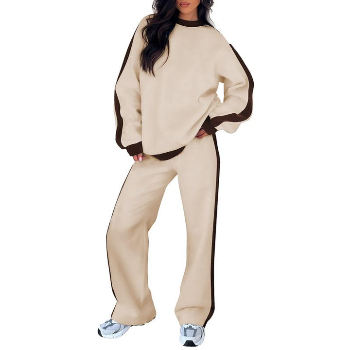SANDI™ - Comfortable 2-Piece Lounge Set Sweatshirt &amp; Straight Leg Pants - Maison Léa &amp; Lou