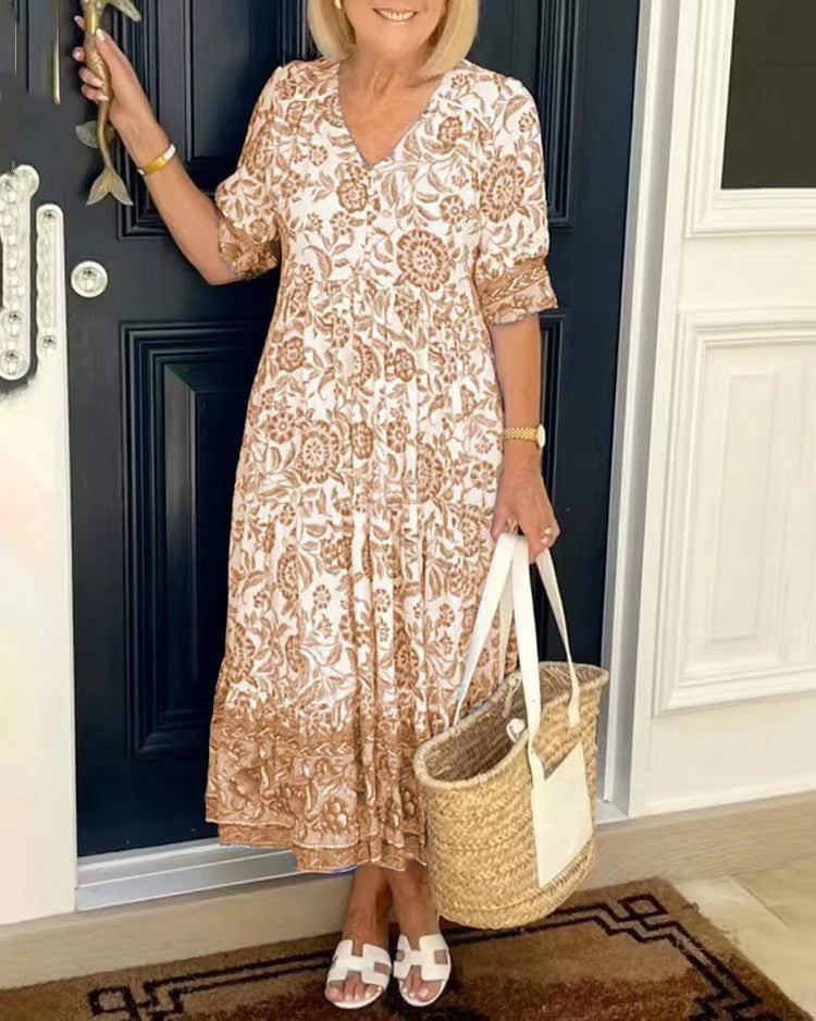 Madison | Graceful V-Neck Floral - Maison Léa &amp; Lou