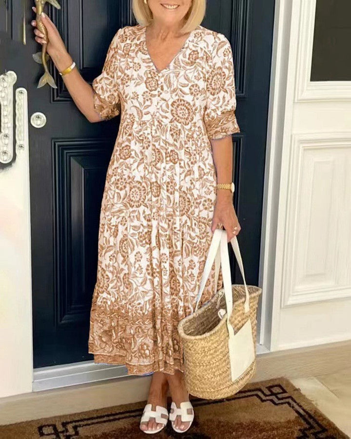 Madison | Graceful V-Neck Floral - Maison Léa &amp; Lou