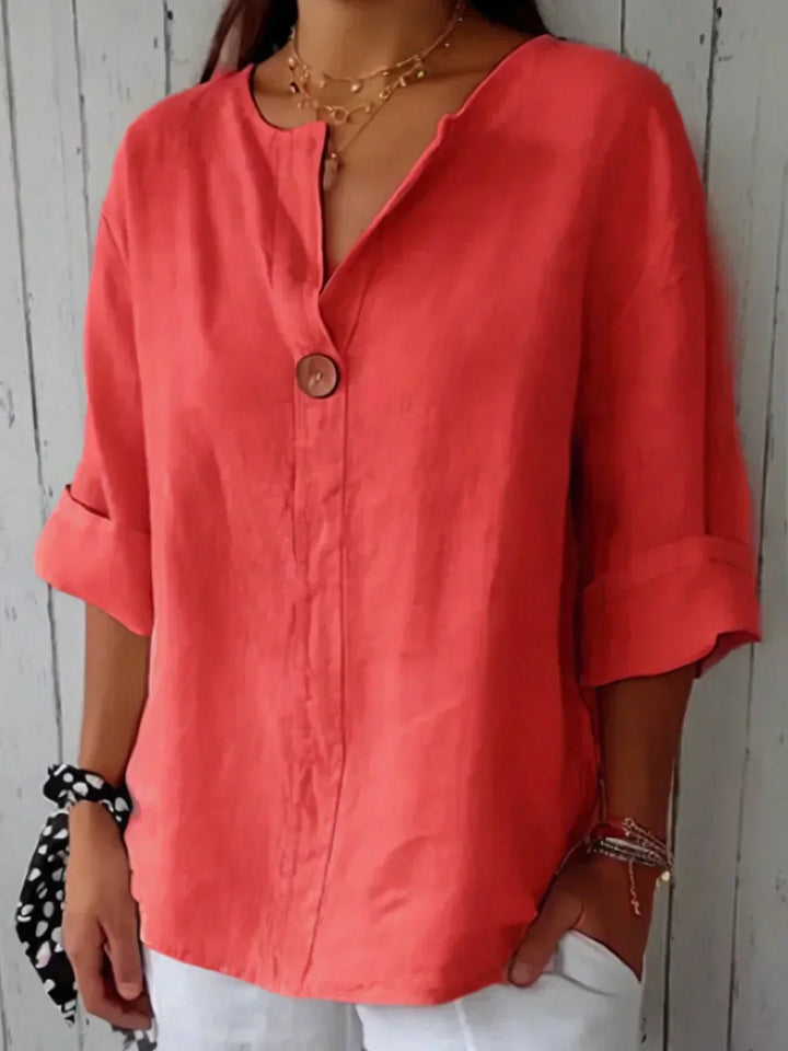 Nayla™ | Casual V-Neck Blouse - Maison Léa &amp; Lou