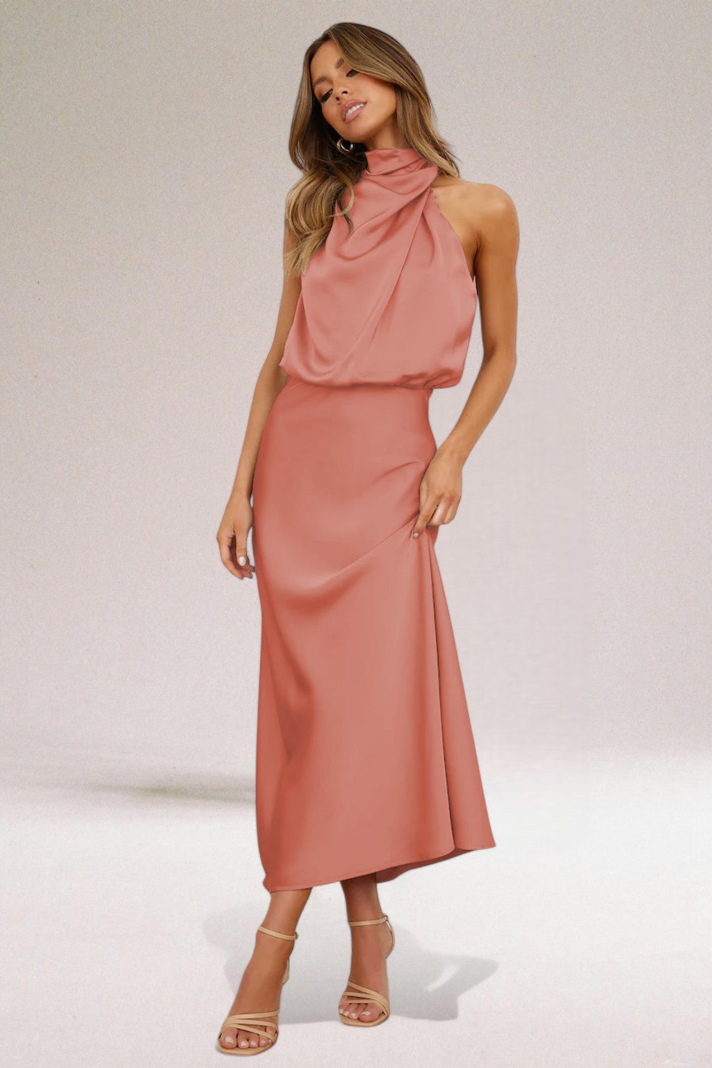 ELARA™ - Elegant Satin Evening Dress - Maison Léa & Lou