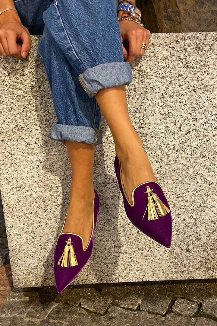 Portia - Mocassini con frange boho