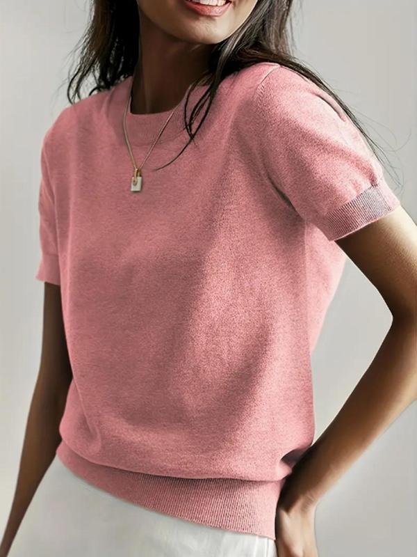 CIELA™ – Lightweight Short Sleeve Crewneck Pullover Top - Maison Léa &amp; Lou