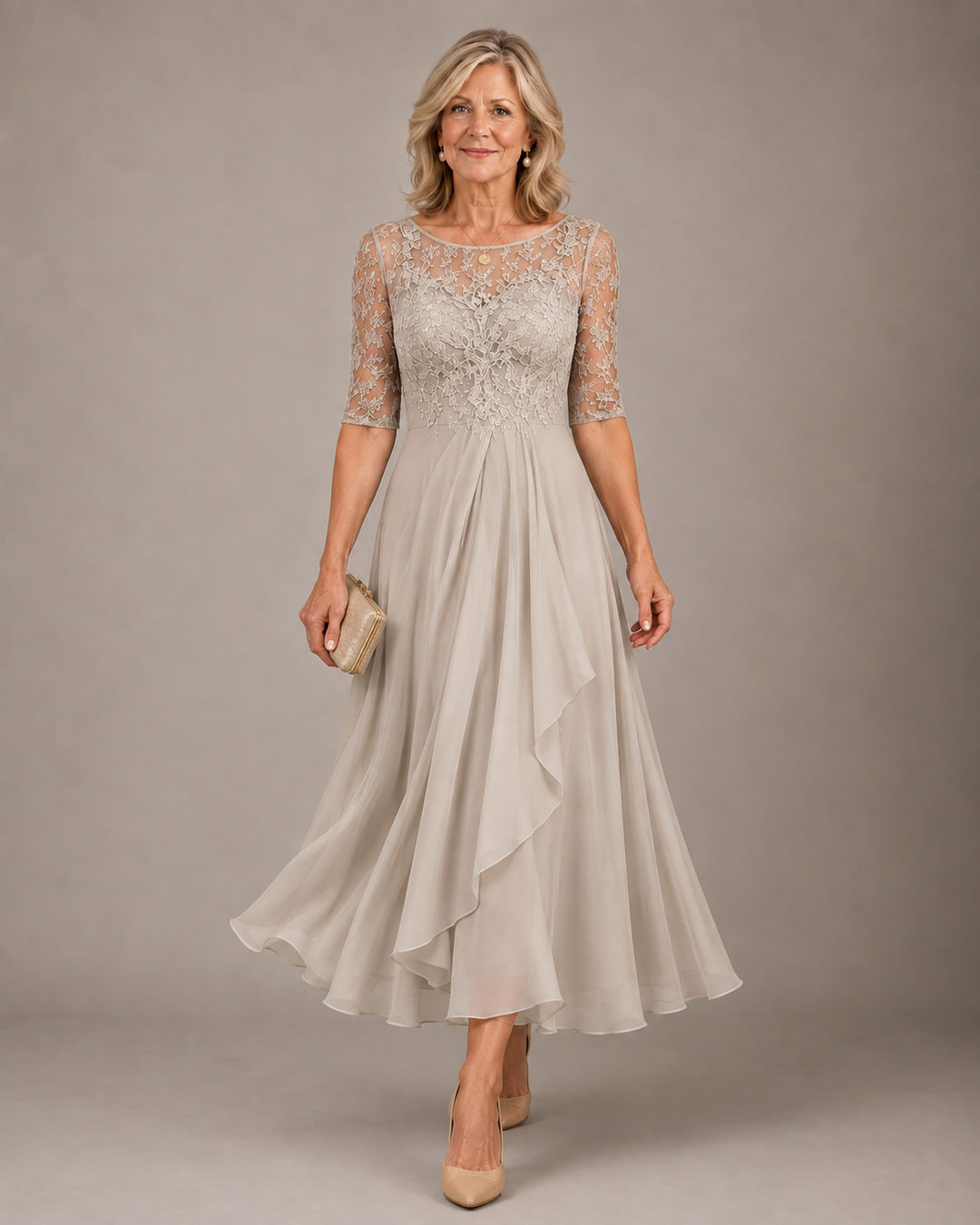 ROSE – THE LACE MIDI DRESS THAT FLATTERS YOUR SILHOUETTE - Maison Léa &amp; Lou