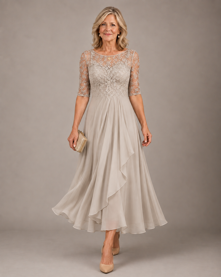 ROSE – THE LACE MIDI DRESS THAT FLATTERS YOUR SILHOUETTE - Maison Léa &amp; Lou