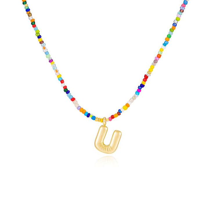 MACY™ - Colorful Bubble Letter Necklace - Maison Léa &amp; Lou