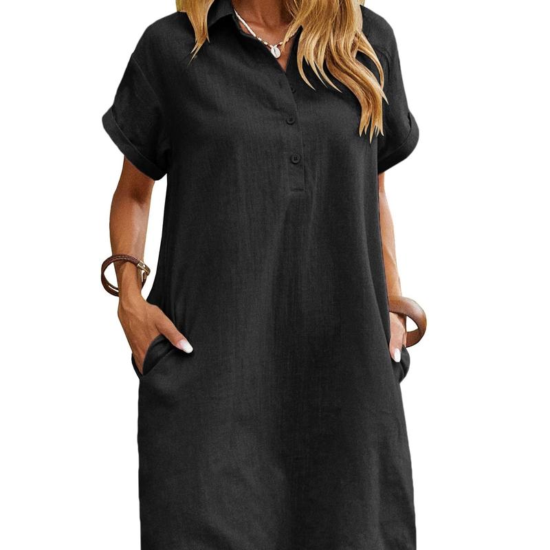 MAREN™ – Relaxed Short Sleeve Summer Dress - Maison Léa & Lou