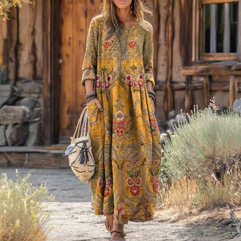 Camellia | Free-Spirited Floral Maxi Dress - Maison Léa &amp; Lou