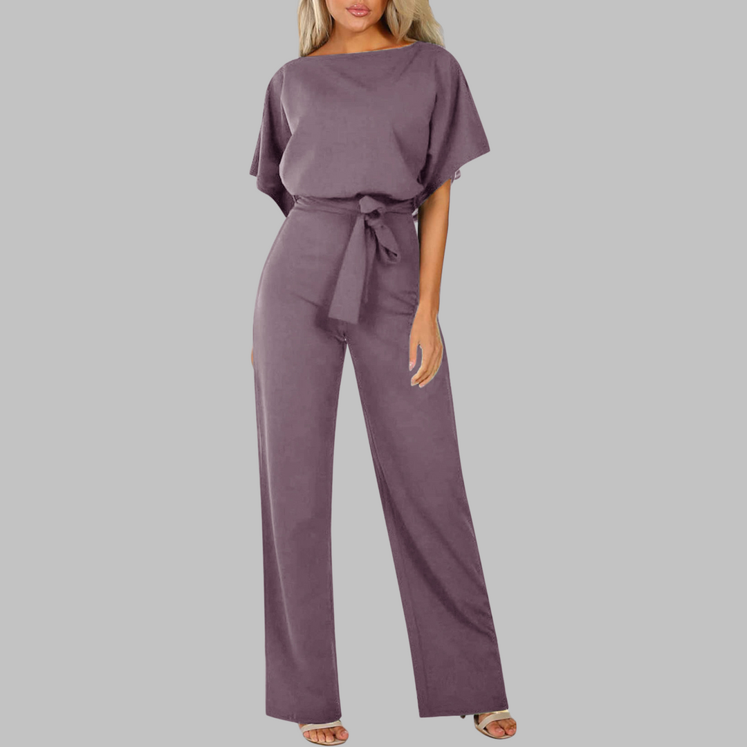 SITA™ - Casual Tie Front Batwing Sleeve Jumpsuit