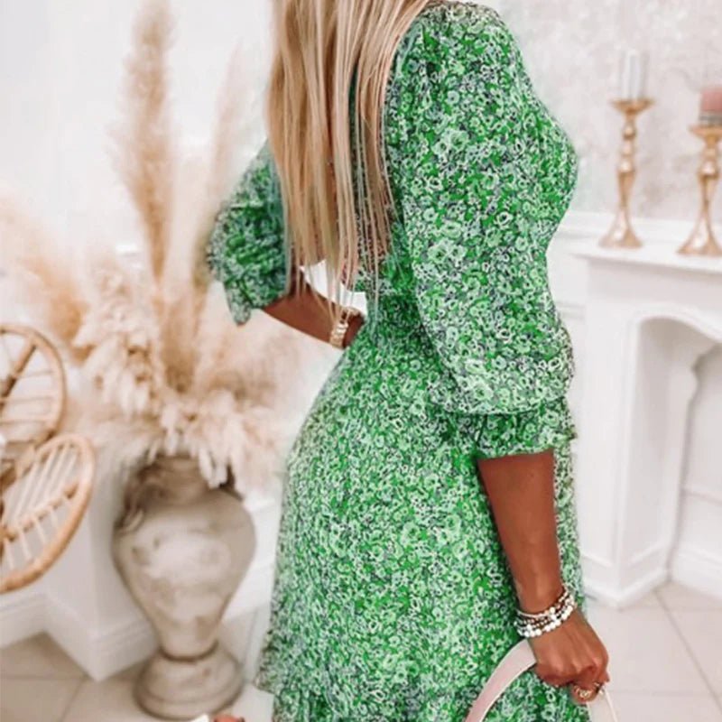 Abigail - Elegant Floral Dress - Maison Léa &amp; Lou