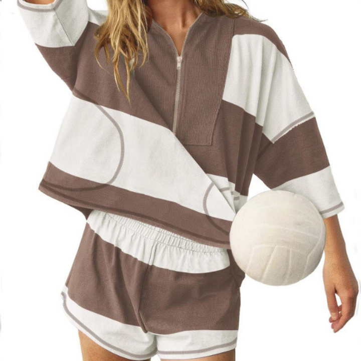 PAOLA™ - Comfortable Striped Oversized Lounge Set - Maison Léa &amp; Lou
