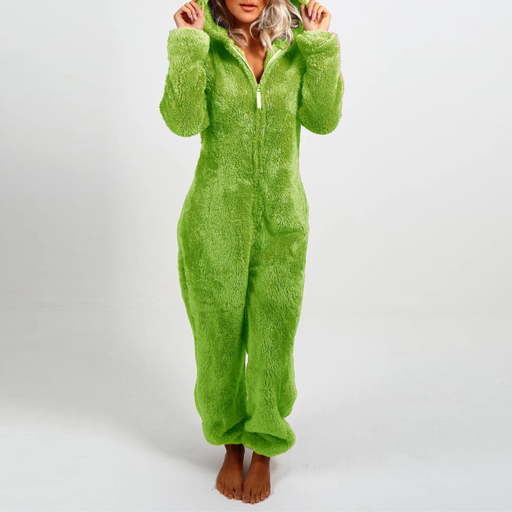 LUMI™ - Comfy Zipper Hooded Long Sleeve Plush Pajama Jumpsuit - Maison Léa &amp; Lou