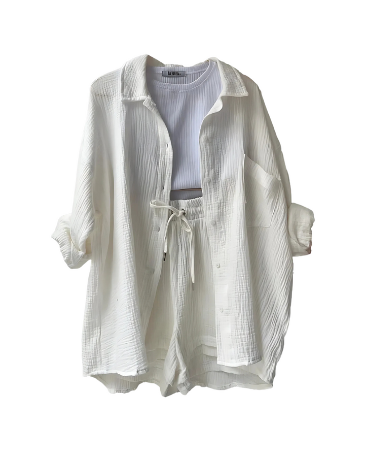 VERA™ – Modern Button-Up Shorts Set - Maison Léa &amp; Lou