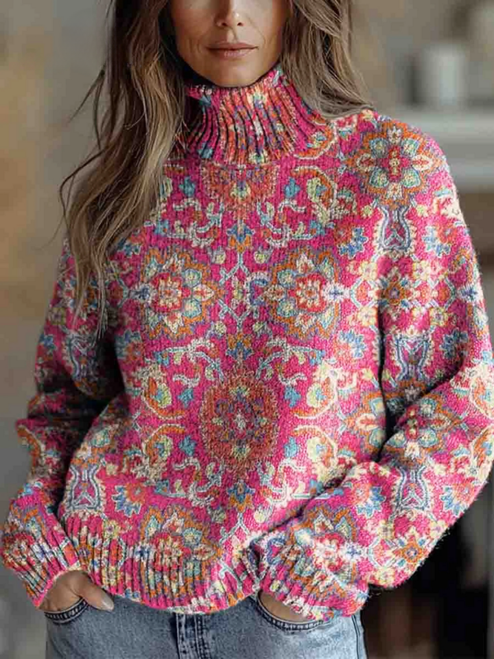 Mirabel | Ornate Turtleneck Jumper - Maison Léa &amp; Lou