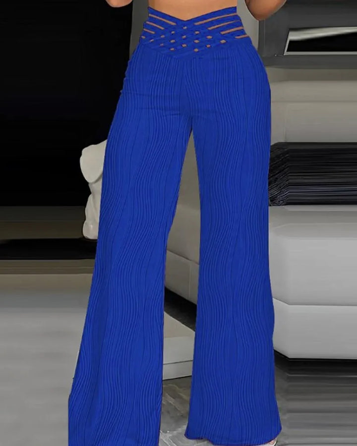 Emma | Pantaloni a Vita Alta Crisscross