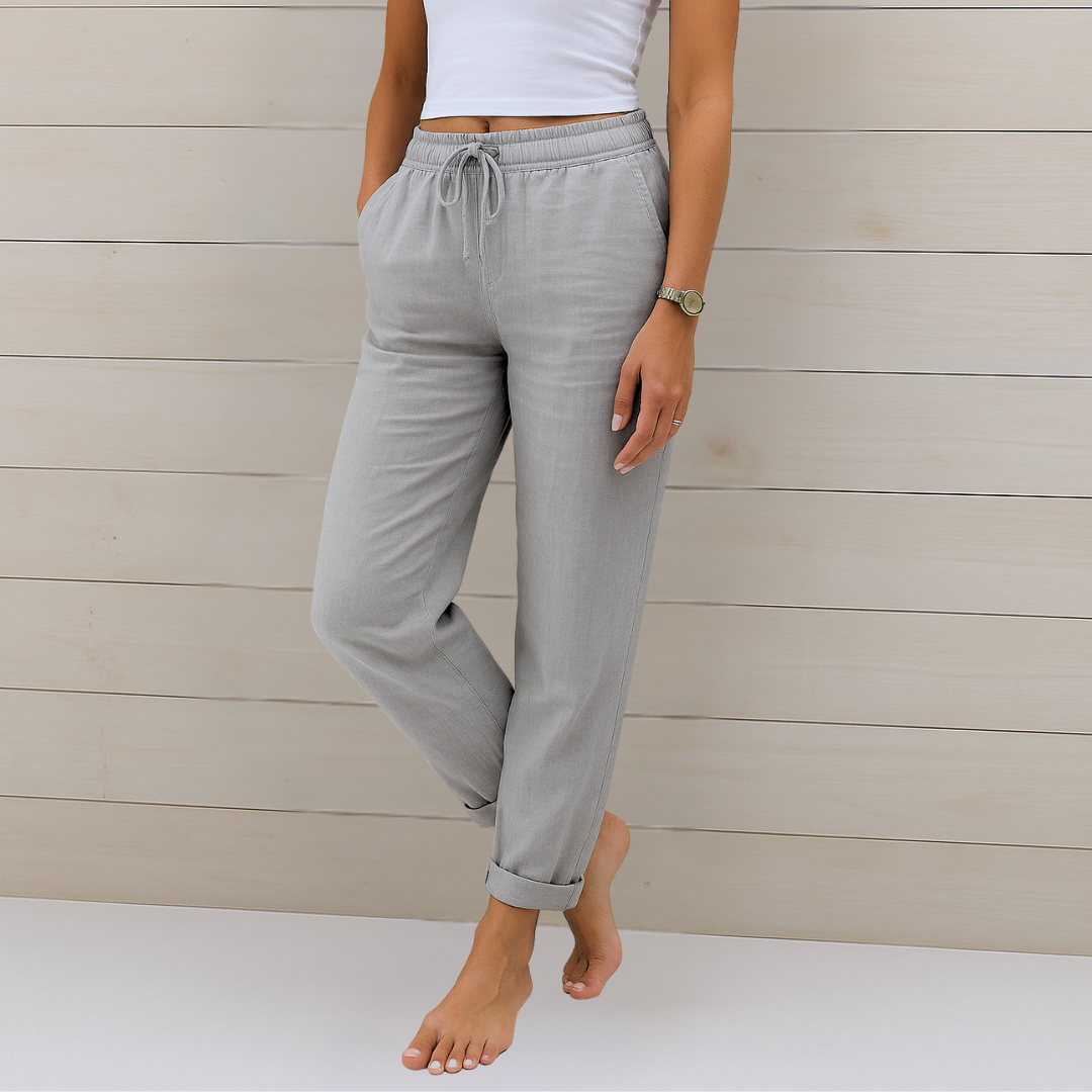 Maylora | Pantaloni in Lino Relax con Coulisse
