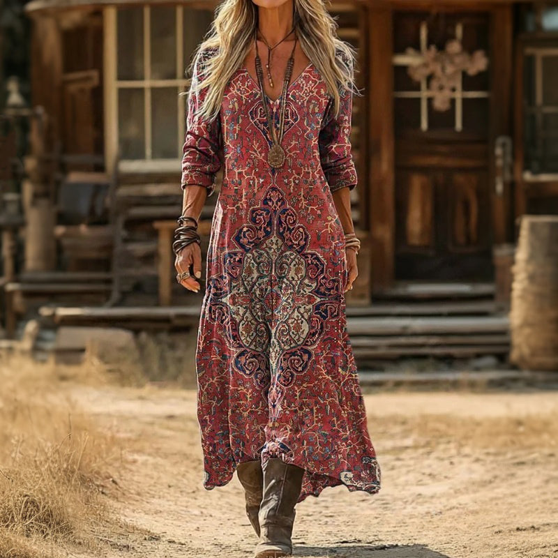 Renata | Flowing Bohemian Maxi Dress - Maison Léa &amp; Lou