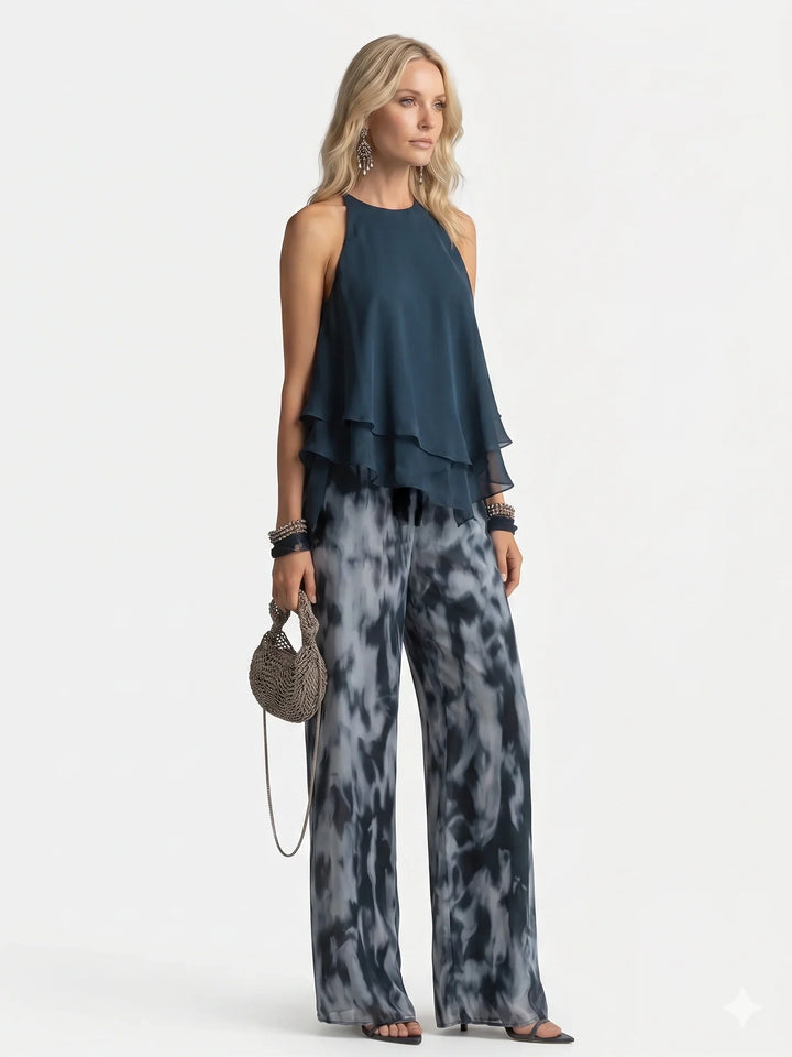 Completo elegante due pezzi in chiffon