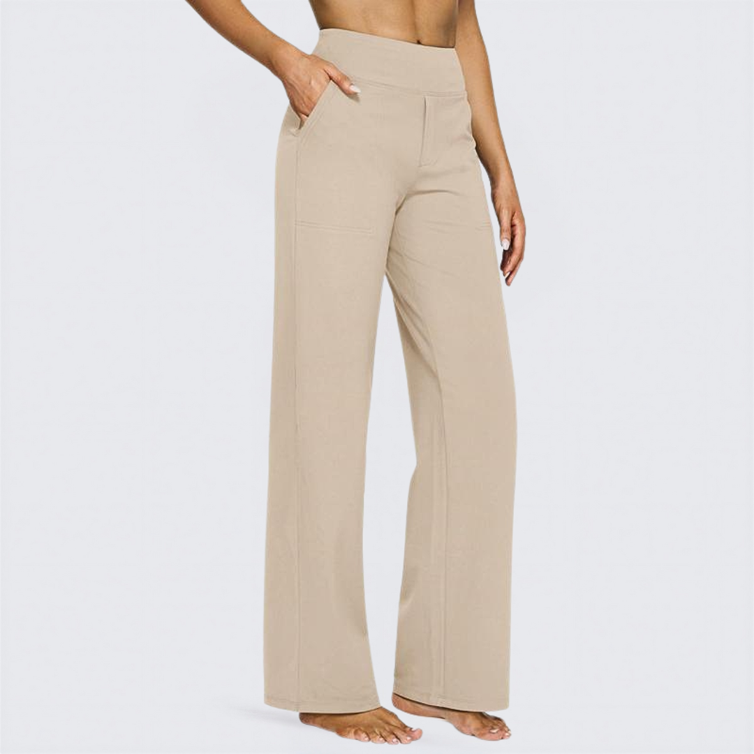 WHITNEY™ - Comfortable High-Waist Wide Leg Pants for Yoga and Outdoor Fun