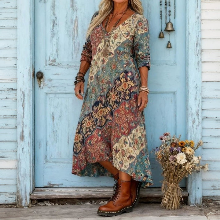 Eliana | Bohemian Flowing Maxi Dress - Maison Léa &amp; Lou