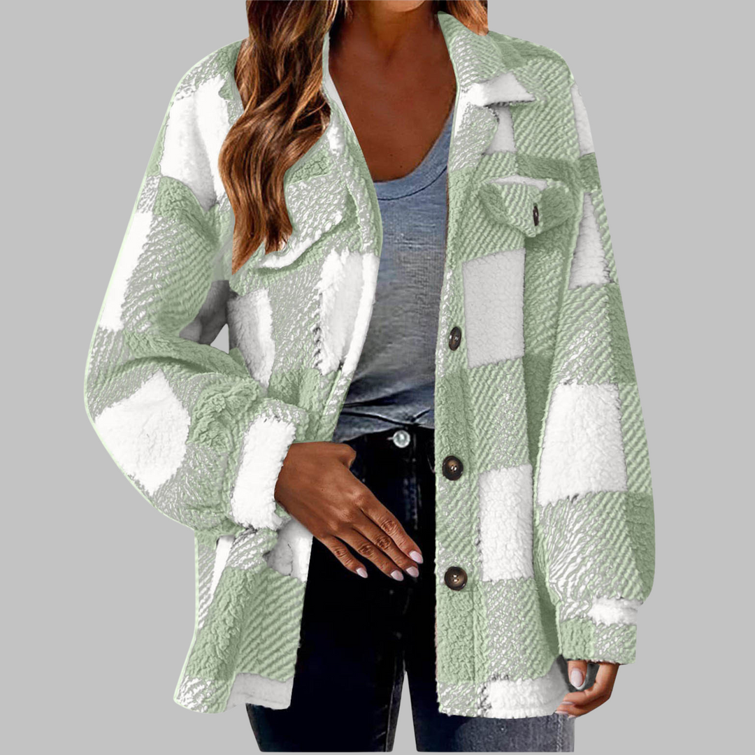 ERMI™ - Casual Plaid Button Down Long Sleeve Jacket - Maison Léa &amp; Lou