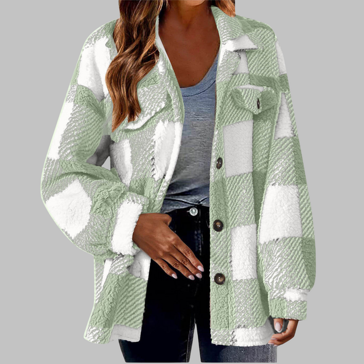ERMI™ - Casual Plaid Button Down Long Sleeve Jacket - Maison Léa &amp; Lou