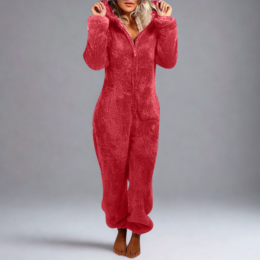 LUMI™ - Comfy Zipper Hooded Long Sleeve Plush Pajama Jumpsuit - Maison Léa &amp; Lou