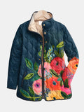 Amaya | Vintage Floral Print Quilted Jacket - Maison Léa & Lou