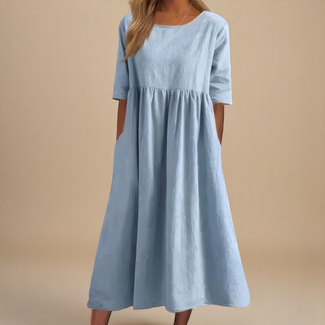 Miranda™ | Classic Mid Sleeve Dress - Maison Léa & Lou