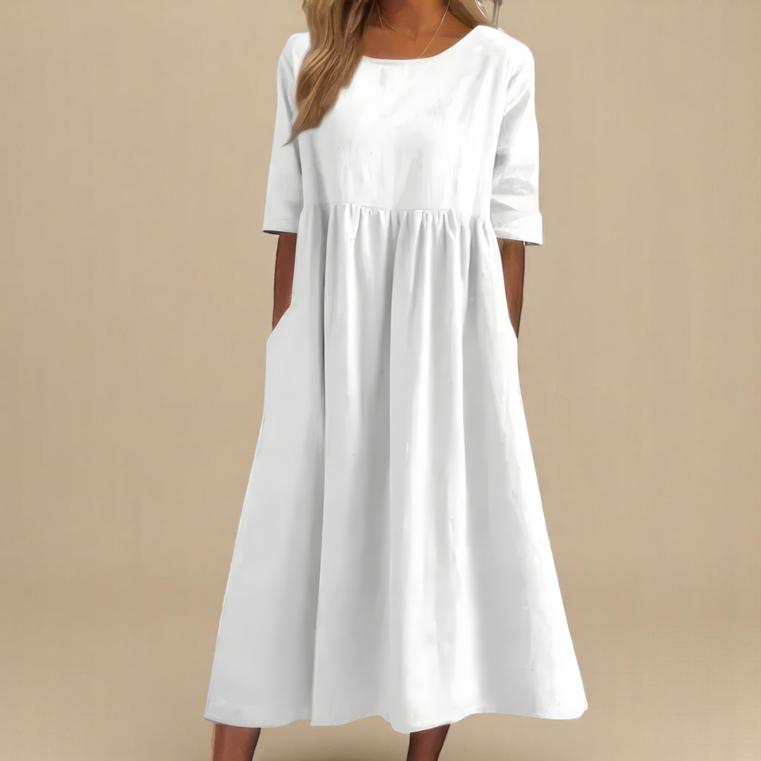 Miranda™ | Classic Mid Sleeve Dress - Maison Léa &amp; Lou