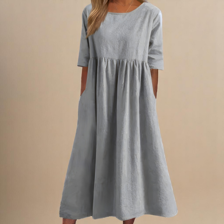 Miranda™ | Classic Mid Sleeve Dress - Maison Léa &amp; Lou