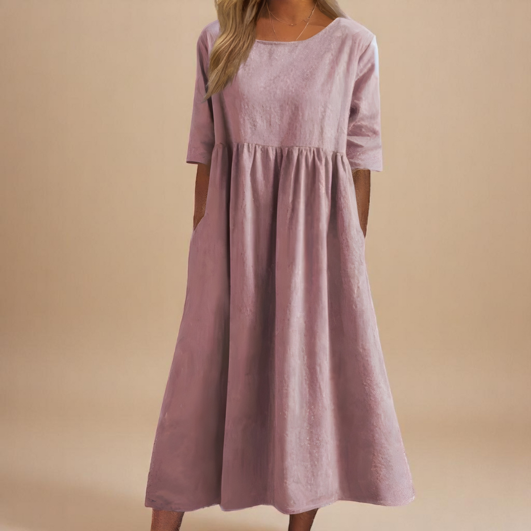 Miranda™ | Classic Mid Sleeve Dress - Maison Léa &amp; Lou