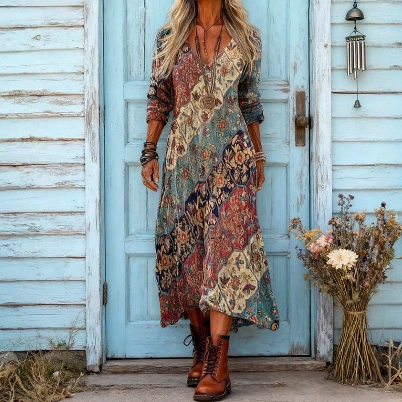 Eliana | Bohemian Flowing Maxi Dress - Maison Léa &amp; Lou