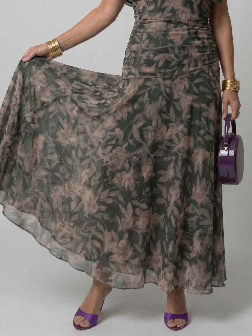 Calen | Flowing Off Shoulder Midi Dress - Maison Léa &amp; Lou