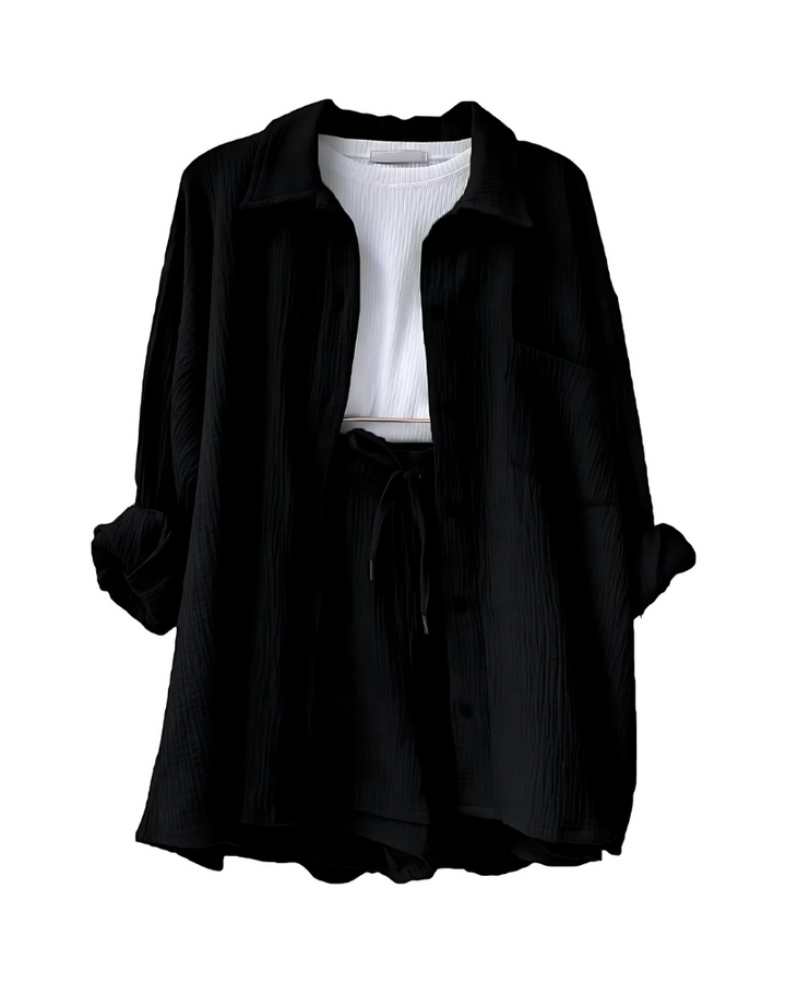 VERA™ – Modern Button-Up Shorts Set - Maison Léa &amp; Lou