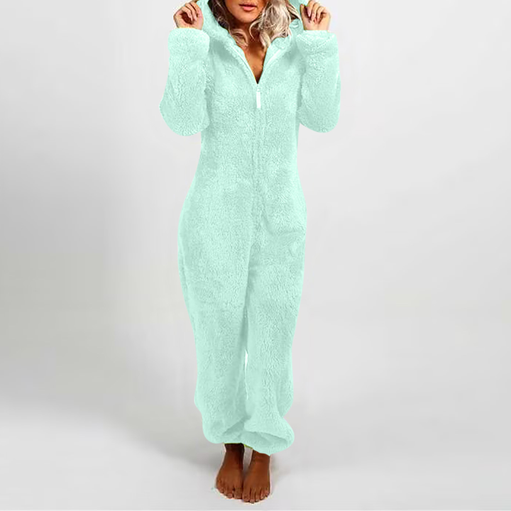 LUMI™ - Comfy Zipper Hooded Long Sleeve Plush Pajama Jumpsuit - Maison Léa &amp; Lou