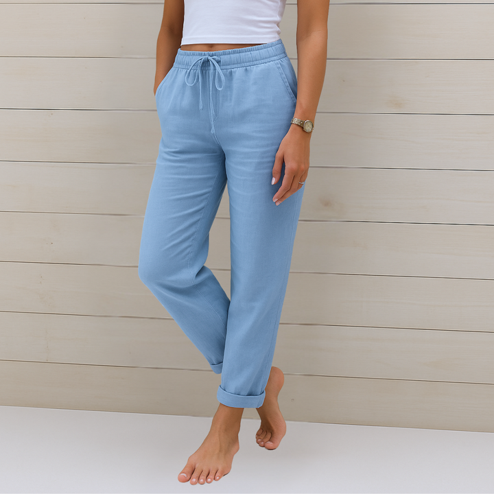 Maylora | Pantaloni in Lino Relax con Coulisse