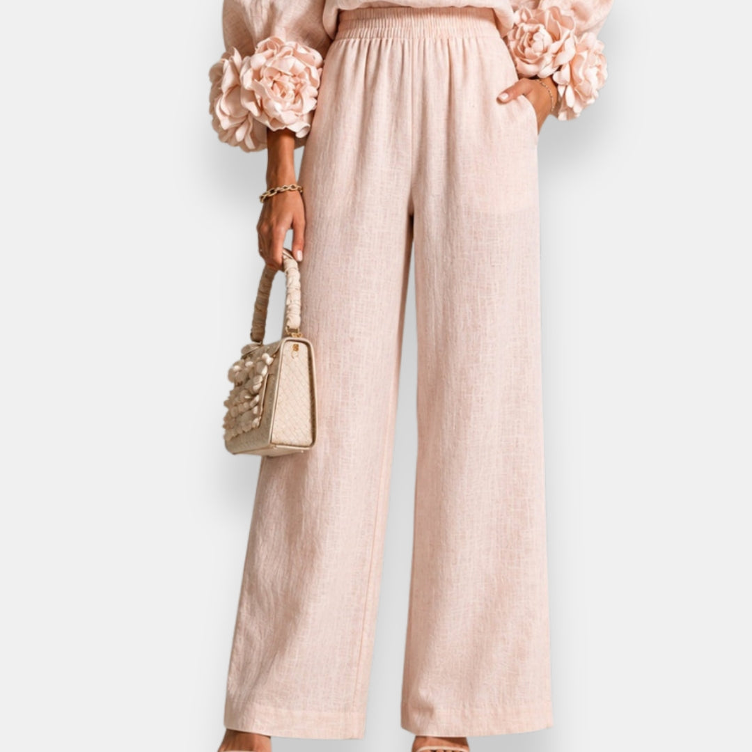 Penelope | Floral Appliqué Two-Piece Set - Maison Léa &amp; Lou