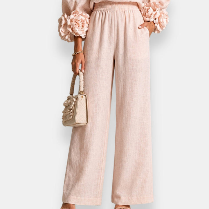 Penelope | Floral Appliqué Two-Piece Set - Maison Léa &amp; Lou