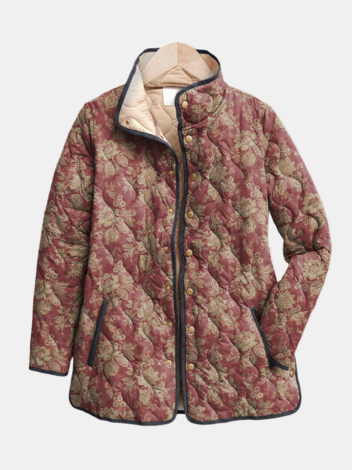Corinne | Retro Floral Print Jacket - Maison Léa &amp; Lou