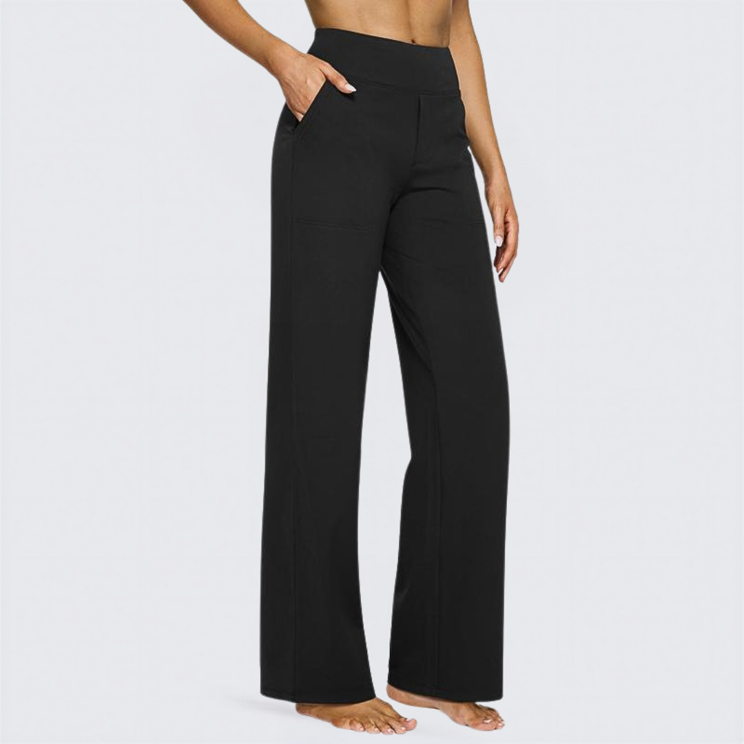 WHITNEY™ - Comfortable High-Waist Wide Leg Pants for Yoga and Outdoor Fun