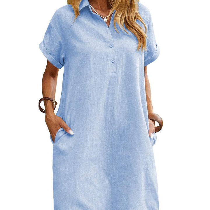 MAREN™ – Relaxed Short Sleeve Summer Dress - Maison Léa &amp; Lou