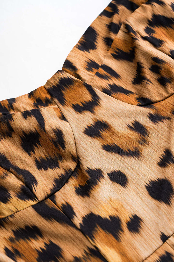 BIANCA™ - Bold Leopard Print Midi Dress - Maison Léa &amp; Lou