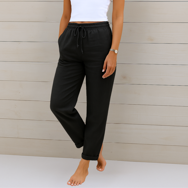 Maylora | Pantaloni in Lino Relax con Coulisse