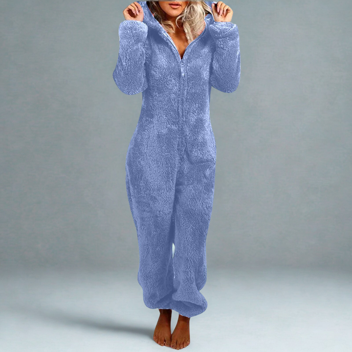 LUMI™ - Comfy Zipper Hooded Long Sleeve Plush Pajama Jumpsuit - Maison Léa &amp; Lou