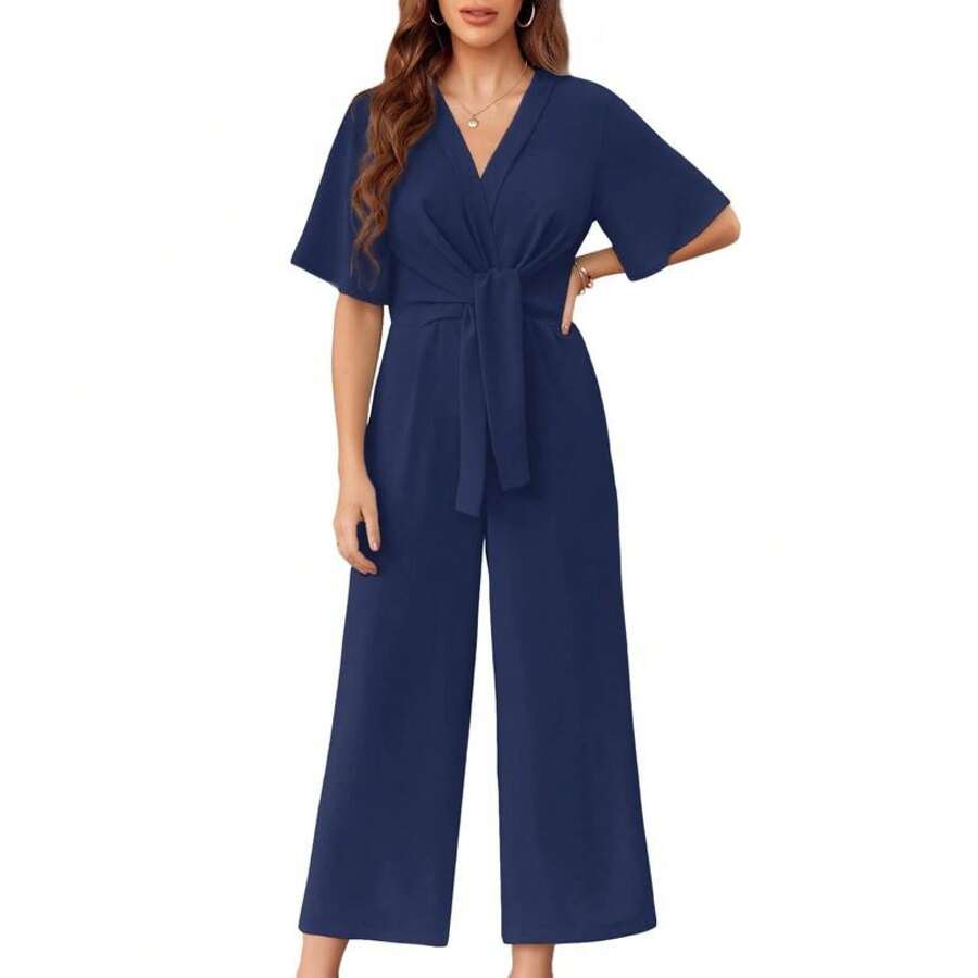 GABRIELLA™ - Elegant Summer Tie Knot Jumpsuits - Maison Léa &amp; Lou