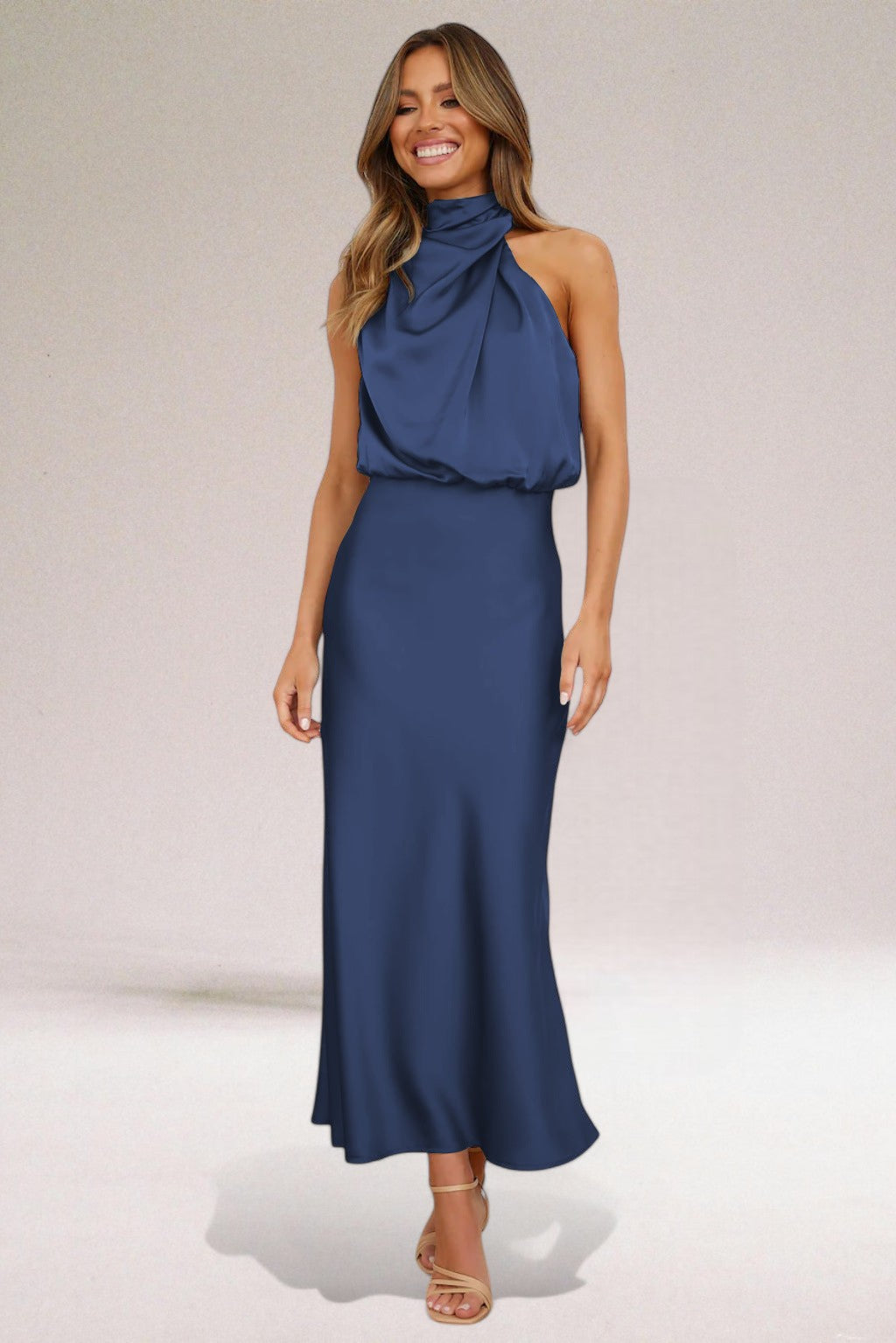 ELARA™ - Elegant Satin Evening Dress - Maison Léa & Lou